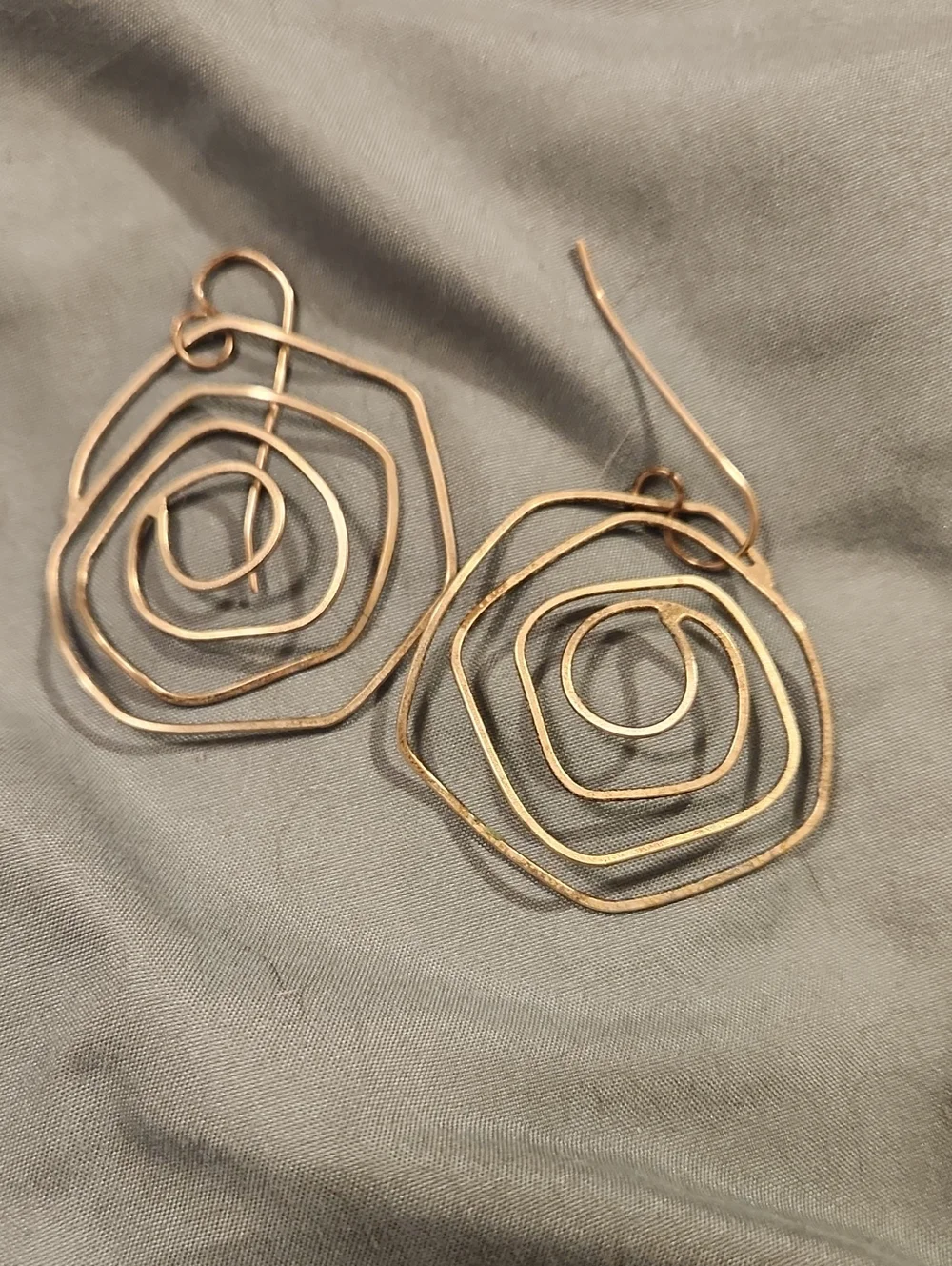 Source Unknown Silver Spiral Wire Drop Earrings - Women Jewelry